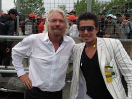 Derek Hedlund & Richard Branson in the pit lane at the 2011 Canadian Grand Prix Du Canada