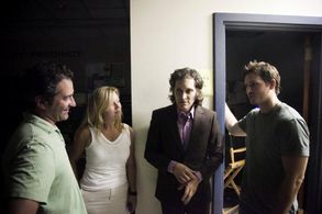 with Michelle Verdi, Vincent Gallo and Peter Facinelli on the set of Loosies - 2010