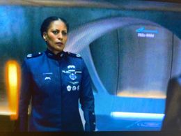 Andrea Davis as Admiral Tesfaye in The Expanse (2015).