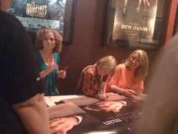 Pam Eichner (far right) Autograph signing event for ONE GOOD MAN - movie.