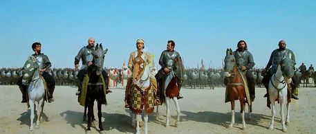 Hrithik Roshan and Rajesh Vivek in Jodhaa Akbar (2008)