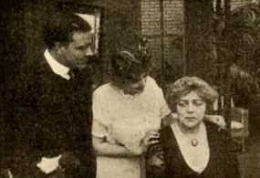 Mary Cecil, Ormi Hawley, and Richard Morris in Strength of Family Ties (1914)