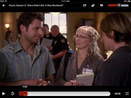 Kirsten Nelson, James Roday Rodriguez, and Joey Bothwell in Psych (2006)