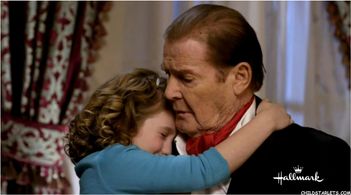 Roger Moore and Leilah de Meza in A Princess for Christmas (2011)