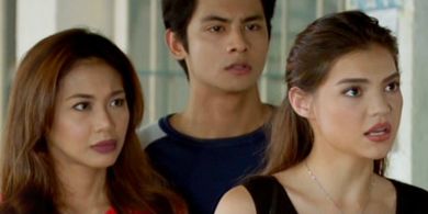 Rhian Ramos, Gee Canlas, and Kiko Estrada in Sinungaling mong puso (2016)