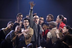 Henry Stram, Wesley Taylor, Katharine McPhee, and Jenny Laroche in Smash (2012)