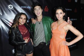 Becky G, Ludi Lin, and Naomi Scott at an event for Power Rangers (2017)