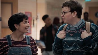 Tess Aubert and Jacob Houston in AP Bio