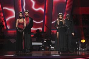 Brandy Norwood, Maksim Chmerkovskiy, Mark Ballas, and Bristol Palin in Dancing with the Stars (2005)