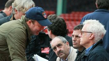 On the set of Spotlight with Tom McCarthy (director),Mark Ruffalo, John Slattery, and Gene Amoroso.