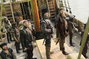 Hugh Bonneville, Tommie Earl Jenkins, Daniel Hoffmann-Gill, Martin Collins, and Adam Loxley in Galavant (2015)