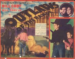 Marie Burton, Bill Cody Jr., and Bill Cody in Outlaws of the Range (1936)