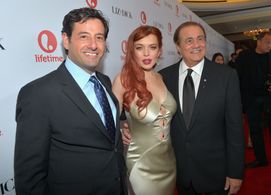 Larry A. Thompson, Lindsay Lohan, and Rob Sharenow at an event for Liz & Dick (2012)
