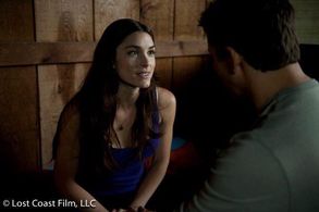 Ashley on the set of 