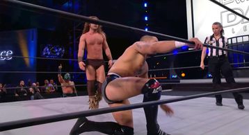 Jack Perry and Daniel L. Rivera at an event for AEW Dark: Elevation (2021)