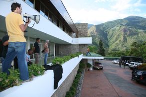 Diego Velasco while directing The Zero Hour