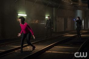 Chyler Leigh, Krys Marshall, and Chris Wood in Supergirl (2015)