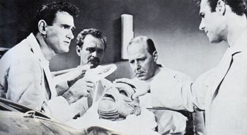 Maurice Manson, Don Megowan, Jeff Morrow, James Rawley, and Rex Reason in The Creature Walks Among Us (1956)