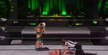 Aubrey Edwards, Rachel Kelvington, and Taynara Melo in AEW Dark: Elevation (2021)