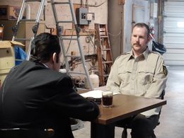 Scott Schiaffo (Mayor Scruggs) and Waylon Smith (Sheriff Buck)in 