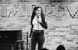 Fizaa Dosani at the Hollywood Improv, California