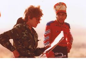 Betty Kaplan on the set of her mini-series 