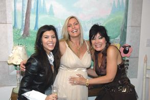 Kardashians launch of Lose That Baby Fat by LaReine Chabut with Kris Jenner and Kourtney Kardashian