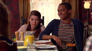 Jade Ramsey and Alex Sawyer in House of Anubis (2011)