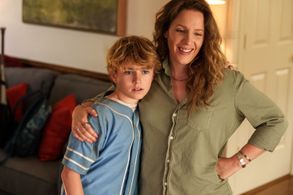 Walker Scobell and Jessie Mueller in Secret Headquarters (2022)