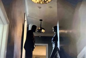 Eric Esteban with Alexandra Daddario in Mayfair Witches