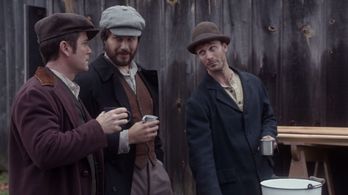 Yannick Bisson, Ben Cotton, and Meegwun Fairbrother in Murdoch Mysteries (2008)