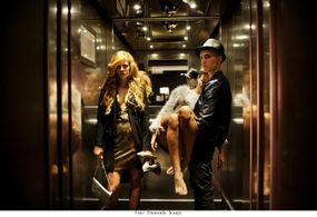 Giulia Gorietti, Giacomo Ferrara, and Yulia Kolomiets in Suburra (2015)