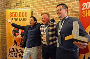 Alexander Jeffery, Paul Petersen and Gregory Kallenberg at the Louisiana Film Prize 2015 where The Bespoke Tailoring of 