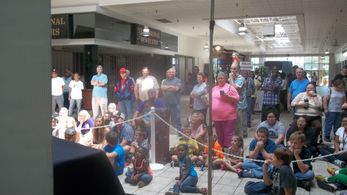 Mall Santa Movie - on set