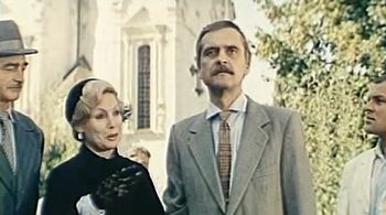 Alla Budnitskaya, Yuri Dedovich, Ivan Mikolaychuk, and Aleksandr Solovyov in Na ostriye mecha (1987)