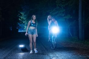 Madison Thompson and Sabrina Carpenter in Amazon Prime's Emergency