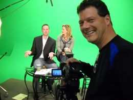 I also shoot video. That's me on the right, working on an actor's demo for a morning hosting project.