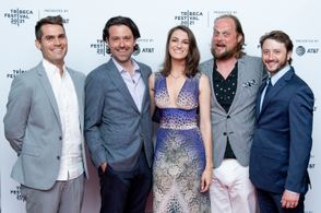 PJ McCabe and Natalie Metzger at an event for The Beta Test (2021)