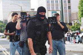 On the set of Bullets, Blood & a Fistful of Ca$h - 2004