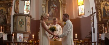 Karel Zima, Tomás Jerábek, and Petra Hrebícková in Stestí je krásná vec (2020)