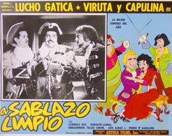 Luis Aldás, Marco Antonio Campos, Lucho Gatica, Gaspar Henaine, and Carmela Rey in A sablazo limpio (1958)