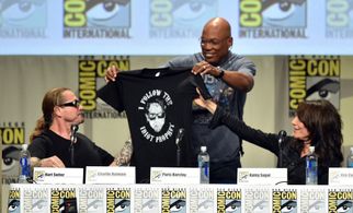 Katey Sagal, Paris Barclay, and Kurt Sutter at an event for Sons of Anarchy (2008)