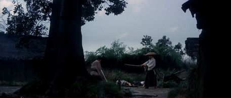 Shintarô Katsu and Kyôsuke Machida in Zatoichi and the Fugitives (1968)