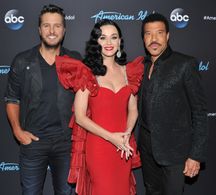Lionel Richie, Luke Bryan, and Katy Perry at an event for American Idol (2002)