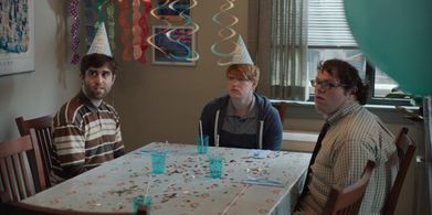 Mark Blane, Andrew M. Duff and Sam Lazarus in “Little Voice,” now streaming on Apple TV+.​