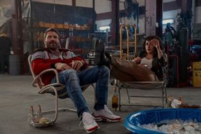 Jai Courtney and Rosaline Elbay in Kaleidoscope (2023)