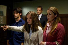 Claudia Christian, David Giuntoli, Sasha Roiz, and Mary Jon Nelson in Grimm (2011)