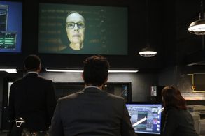 Susan Blommaert, Harry Lennix, Megan Boone, and Amir Arison in The Blacklist (2013)