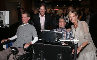 Scott Fujita and Steve Gleason at an event for Gleason (2016)