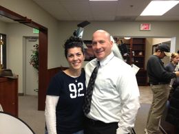 On the set of Managing Payne with Stephanie Meyer.